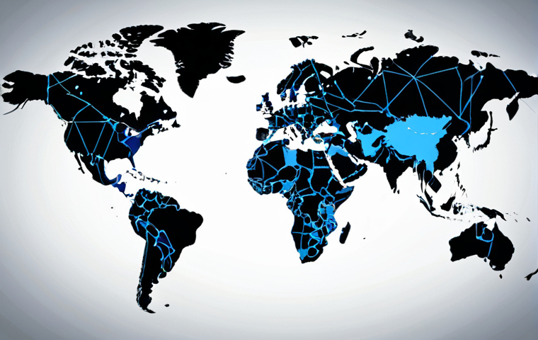 A visually complex image depicting 'Cyber-Sovereignty' as a modern, silent battlefield. Digital lines and network nodes crisscross a stylized global map, indicating interconnectedness. Abstract representations of data streams flow into and out of national borders, symbolizing attacks and defenses. Include subtle elements of digital fortresses and ethereal, unseen threats. The overall mood should be sophisticated and high-tech, conveying the intricate, often invisible nature of modern digital conflict where data is paramount. Futuristic, cybernetic, intricate details, high resolution, digital art.
