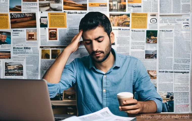 정치이론 - **Prompt 1: The Overwhelmed Citizen in the Digital Age**
"A candid, medium shot of a Portuguese ...